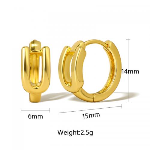 Brass Leverback Earring plated for woman golden Sold By Pair