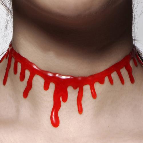 Collier Halloween, plastique, Halloween Design & unisexe, rouge, Longueur Environ 37 cm, Vendu par PC