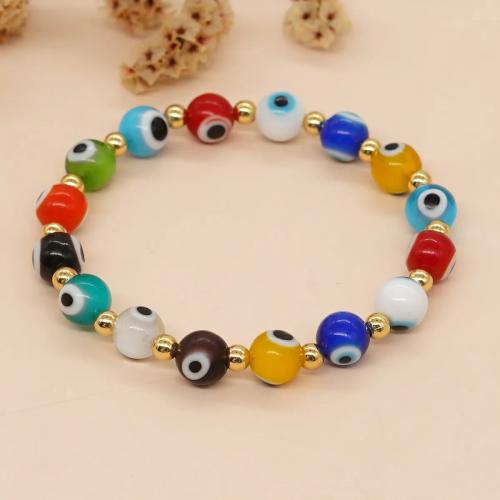 Evil Eye Jewelry Bracelet Lampwork handmade fashion jewelry & for woman nickel lead & cadmium free Inner Approx 6mm Sold By PC