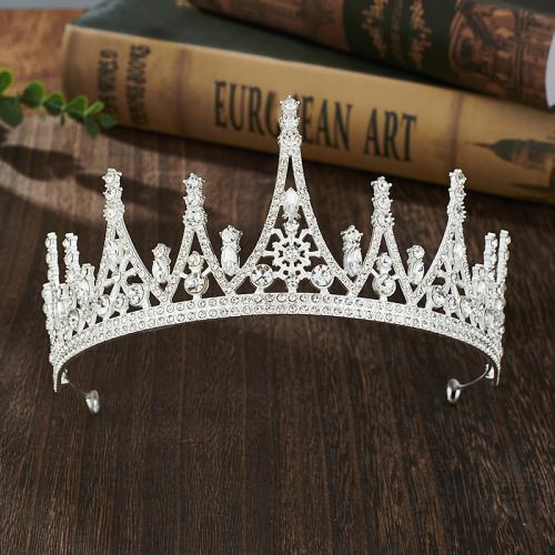 Diadema, lega in zinco, placcato, gioielli di moda & per la donna & con strass, nessuno, assenza di nichel,piombo&cadmio, Diameter 160mm,height 72mm, Venduto da PC