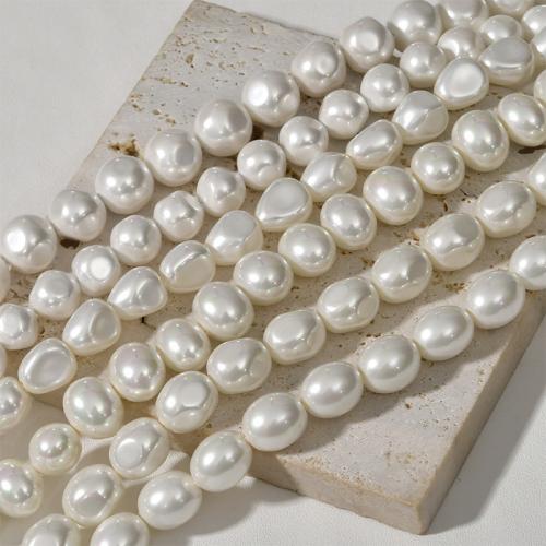 Χάντρες South Sea Shell, Shell Pearl, DIY & διαφορετικό μέγεθος για την επιλογή, λευκό, Sold Με PC