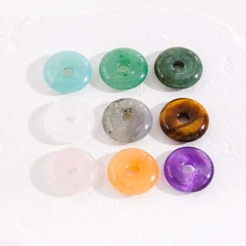 Gemstone Vedhæng Smykker, Natursten, Runde, du kan DIY & forskellige materialer til valg, nikkel, bly & cadmium fri, 14x14mm, Hole:Ca. 2.5mm, Ca. 5pc'er/PC, Solgt af PC