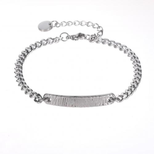 Lánúin Bracelet agus Bangle, Cruach Tíotáiniam, le 5CM slabhra extender, snasta, unisex & stíleanna éagsúla do rogha, dath bunaidh, Fad Thart 18 cm, Díolta De réir PC