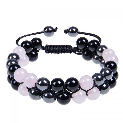 Piedras preciosas Pulsera, con Hematite, hecho a mano, unisexo & ajustable & diferentes estilos para la opción, longitud aproximado 7.5-11.8 Inch, Vendido por UD