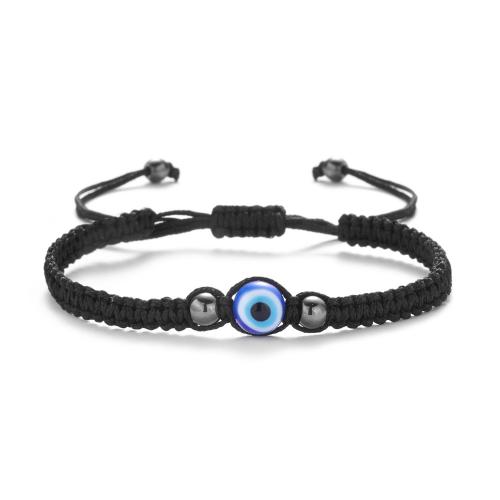 Evil Eye Schmuck Armband, Wachsschnur, mit Harz, handgemacht, Modeschmuck & unisex & böser Blick- Muster & einstellbar, keine, Länge ca. 16-28 cm, verkauft von PC