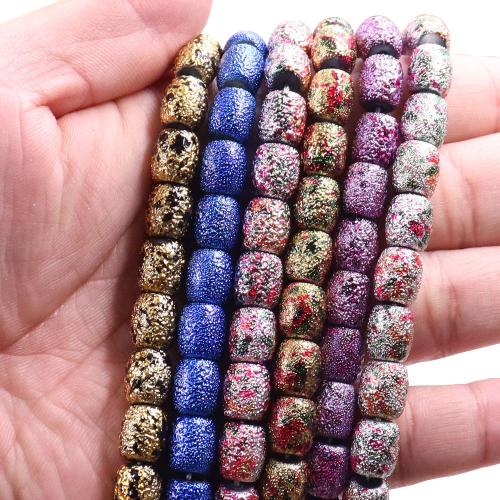 Fashion Glasperler, Drum, du kan DIY, flere farver til valg, 8x10mm, Solgt Per Ca. 38 cm Strand