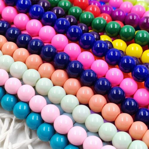 Fashion Glazen kralen, Ronde, DIY, meer kleuren voor de keuze, 8mm, Per verkocht Ca 38 cm Strand