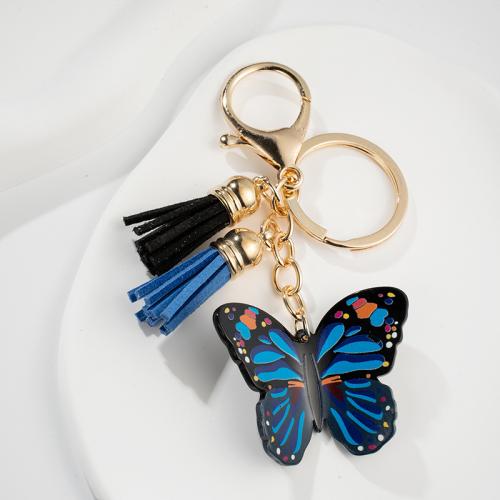 Zinc Alloy Key Lås, med PU & Akryl, Butterfly, multifunktionelle & for kvinde, nikkel, bly & cadmium fri, 88x56mm, Solgt af PC