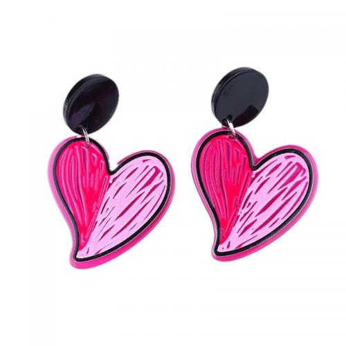 Acrylic Jewelry Earring painted fashion jewelry & for woman Sold By Pair