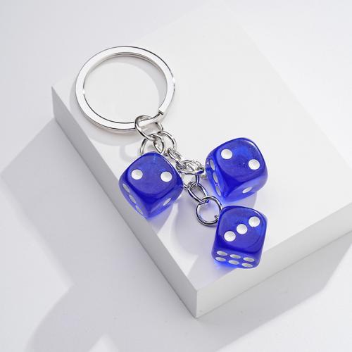 Zinc Alloy Key Lås, med Akryl, Dice, Unisex, flere farver til valg, nikkel, bly & cadmium fri, 80x36mm, Solgt af PC