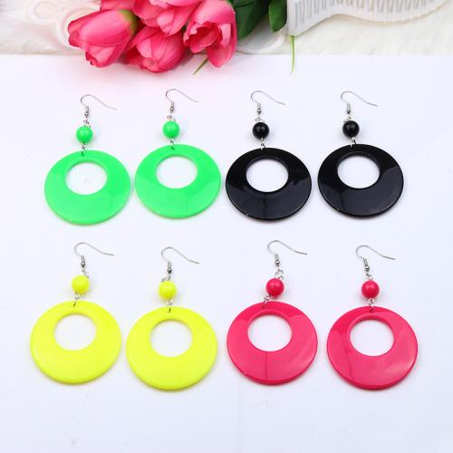 Acrylic Jewelry Earring Round fashion jewelry & for woman & hollow Sold By Pair