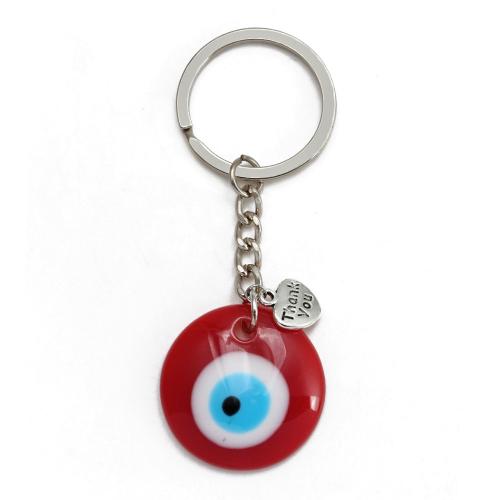 Broche de clave de aleación zic, aleación de zinc, con Plástico, unisexo & patrón de malvado de ojo & esmalte, más colores para la opción, libre de níquel, plomo & cadmio, overall length 85mm,evil eye 30mm, Vendido por UD