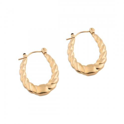 Acier inoxydable Levier Retour Earring, Acier inoxydable 304, Placage, pour femme, doré, 27x19.50x3.50mm, Vendu par paire