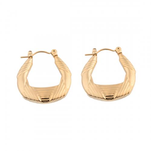 Cruach dhosmálta Lever Back Earring, 304 Cruach dhosmálta, plátáilte, do bhean, órga, 24.50x22.50x3.50mm, Díolta De réir Péire