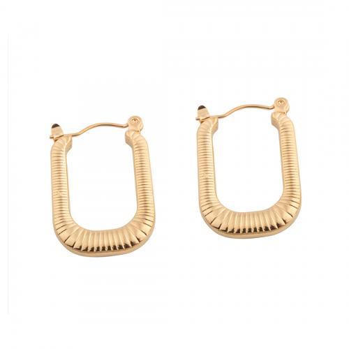 Acier inoxydable Levier Retour Earring, Acier inoxydable 304, Placage, pour femme, doré, 25.50x17x38.50mm, Vendu par paire