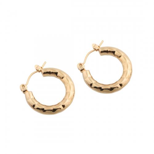 Acier inoxydable Levier Retour Earring, Acier inoxydable 304, Placage, pour femme, doré, 20.50x19.50x3mm, Vendu par paire