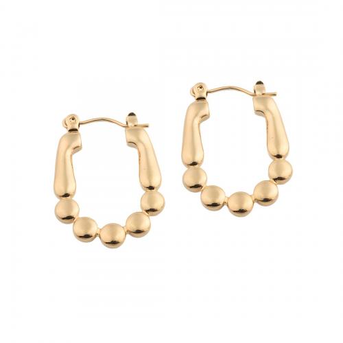 Cruach dhosmálta Lever Back Earring, 304 Cruach dhosmálta, plátáilte, do bhean, órga, 26.50x19.50x2.50mm, Díolta De réir Péire