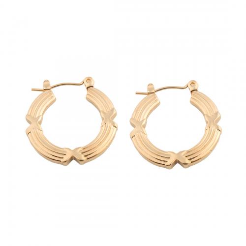 Acier inoxydable Levier Retour Earring, Acier inoxydable 304, Placage, pour femme, doré, 24x22.50x2.50mm, Vendu par paire