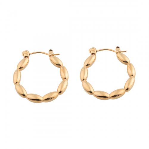 Acier inoxydable Levier Retour Earring, Acier inoxydable 304, Placage, pour femme, doré, 24x22.50x2.50mm, Vendu par paire