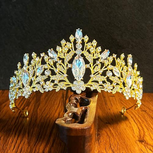 Diadema, lega in zinco, with strass, gioielli di moda & per la donna & con strass, nessuno, assenza di nichel,piombo&cadmio, Diameter:15 cm,Height:7 cm, Venduto da PC