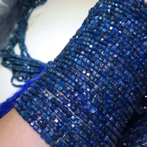 Gemstone Jewelry Beads Apatites Square DIY & faceted blue Sold Per Approx 38 cm Strand