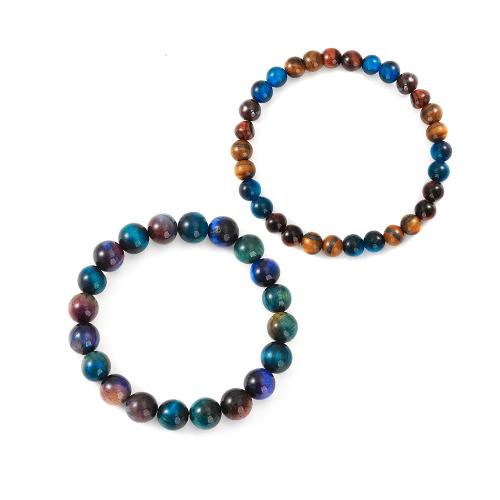 Pareja pulsera y brazalete, Ágata, hecho a mano, Joyería & unisexo & diverso tamaño para la opción, multicolor, longitud aproximado 20 cm, Vendido por UD