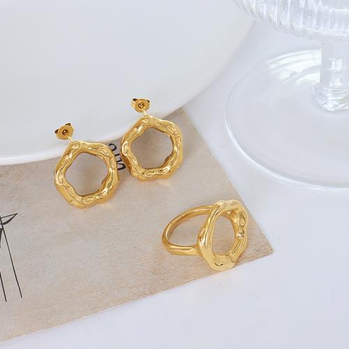 Sets de Joyas, Partículas de acero, 18K chapado en oro, Joyería & diferentes estilos para la opción & para mujer, más colores para la opción, 20mm, Vendido por UD