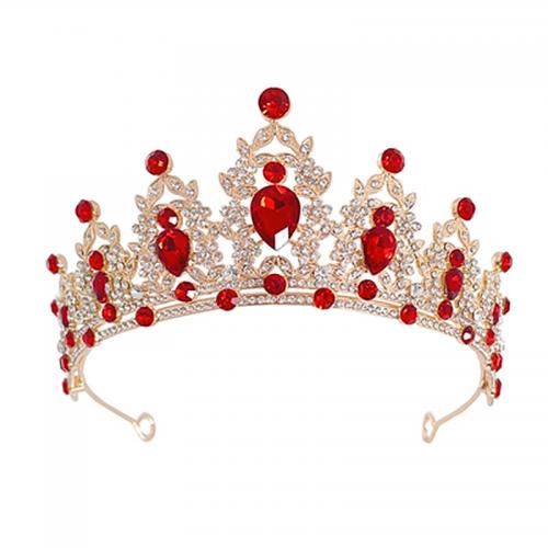 Tiaras, Sinc Alloy, le Rhinestone, jewelry faisin & do bhean & le rhinestone, dathanna níos mó le haghaidh rogha, nicil, luaidhe & caidmiam saor in aisce, Diameter:15 cm,Height:6 cm, Díolta De réir PC