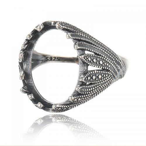 925 sterling zilveren ring vinger Setting, DIY, nikkel, lood en cadmium vrij, Verkocht door PC