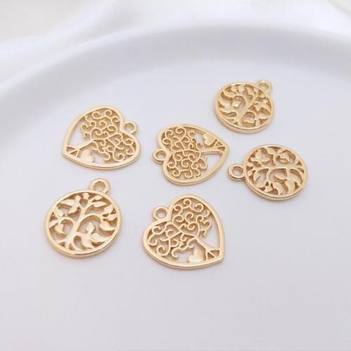 Brass Jewelry Pendants gold color plated DIY nickel lead & cadmium free Sold By PC