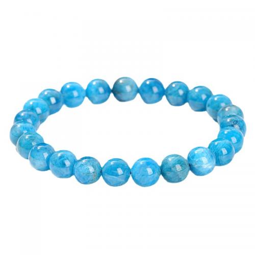 Gemstone Bracciali, apatite, Cerchio, gioielli di moda & unisex & formato differente per scelta, blu, Lunghezza Appross. 18 cm, Venduto da PC