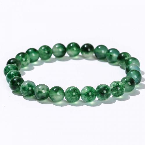 Bracelets de pierres précieuses, calcédoine, Rond, bijoux de mode & unisexe & normes différentes pour le choix, vert, Longueur Environ 18 cm, Vendu par PC