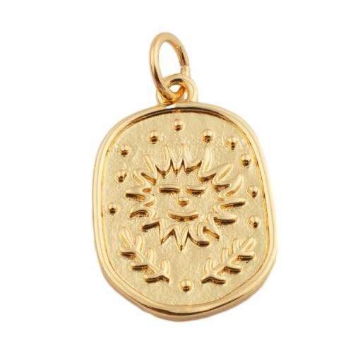 Brass Jewelry Pendants fashion jewelry & Unisex golden nickel lead & cadmium free Approx 3.5mm Sold By PC