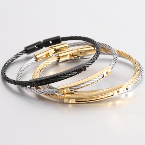 Nerūdijančio plieno Bangle, 304 Nerūdijantis plienas, padengtą, unisex, daugiau spalvų pasirinkimas, Pardavė PC