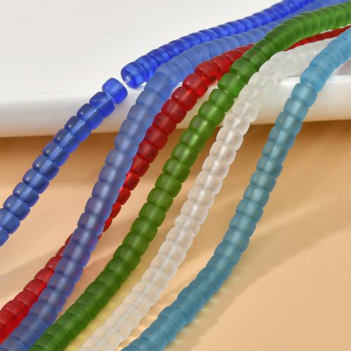 Fashion Glasperler, Glas, Flad Rund, du kan DIY, flere farver til valg, 6x4mm, Ca. 90pc'er/Strand, Solgt af Strand