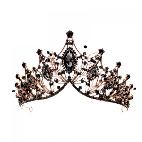 Bridal Tiaras Zinc Alloy with Rhinestone fashion jewelry & for woman & with rhinestone nickel lead & cadmium free 160mm Sold By PC