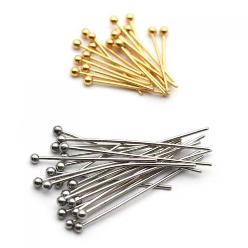 Ruostumaton teräs headpins, 304 Stainless Steel, Kiinni, Galvaaninen pinnoitus, tee-se-itse & erikokoisia valinnalle, enemmän värejä valinta, 1000PC/laukku, Myymät laukku