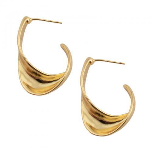 Brass Stud Earring fashion jewelry & for woman golden nickel lead & cadmium free Sold By Pair