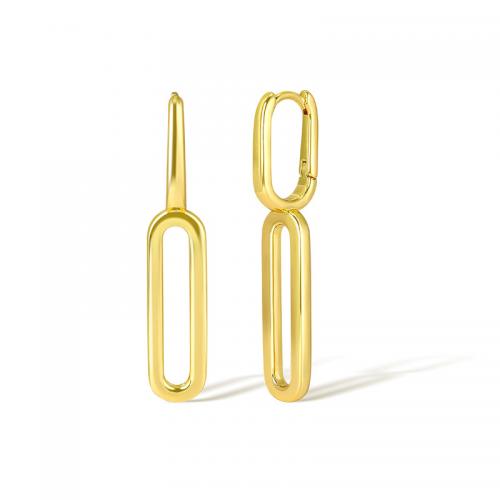 Huggie Hoop Drop Earring Brass plated for woman golden Sold By Pair