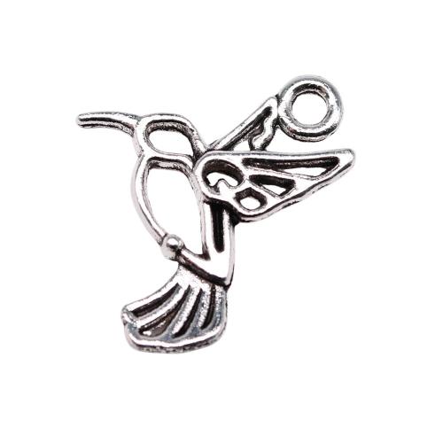 Zinc Alloy Animal Pendler, Bird, forgyldt, mode smykker & du kan DIY & hule, flere farver til valg, 18x18mm, Solgt af PC