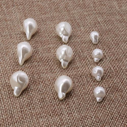 ABS Plastic Beads ABS Plastic Pearl Baroque painted DIY white Sold By PC