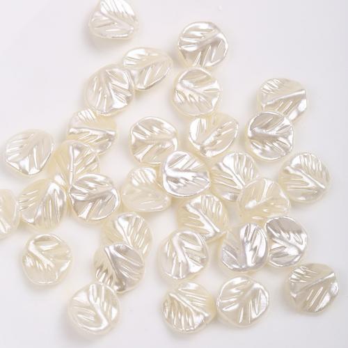 Gioielli Spacer Beads, Perle di plastica ABS, Foglia, DIY, 11.30x11.40mm, Appross. 1000sol/lotto, Venduto da lotto