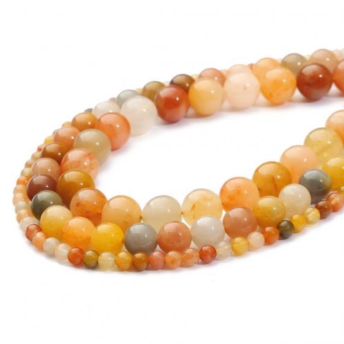 Natural Jade Beads Lighter Imperial Jade Round DIY golden Sold Per Approx 38 cm Strand