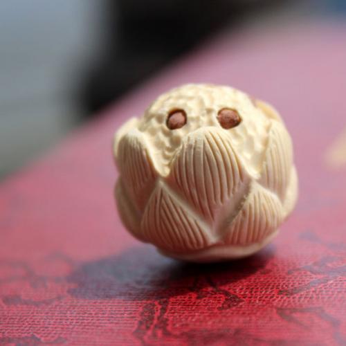 Χάντρες από ξύλο, Πυξάρι, Lotus Seedpod, DIY, 20mm, Sold Με PC