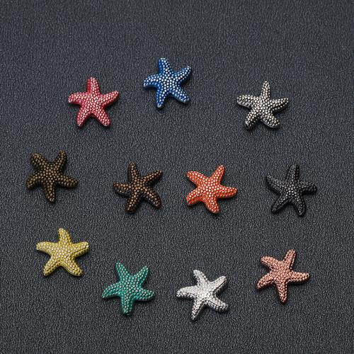 Abalorios de Aleación de Zinc , Estrella de Mar, chapado, Bricolaje, color mixto, libre de níquel, plomo & cadmio, 9x9mm, 50PCs/Bolsa, Vendido por Bolsa