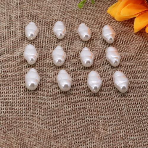 Perles en plastique ABS, peinture, DIY, blanc, 20x11x8mm, Environ 300PC/sac, Vendu par sac