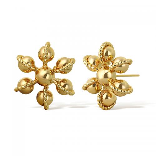 Brass Stud Earring plated for woman gold Sold By Pair