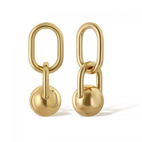 Huggie Hoop Drop Earring Brass plated for woman golden Sold By Pair