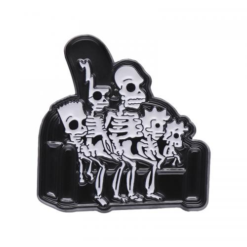 Zinc Alloy Brože, Zinek, vypalovací lak, Halloweenský design & unisex, nikl, olovo a kadmium zdarma, 29x30mm, Cca 10PC/Lot, Prodáno By Lot