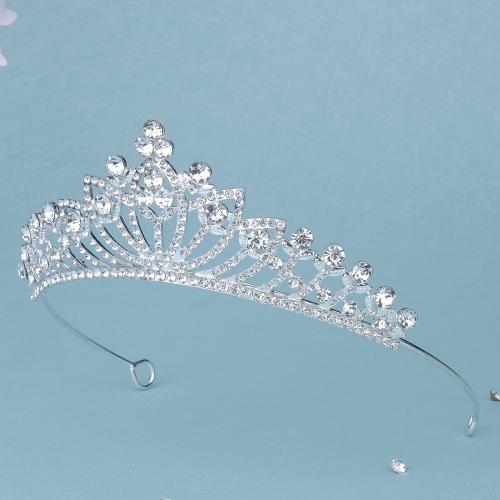 Tiaras, Sinc Alloy, Corónach, plátáilte, jewelry faisin & le rhinestone, dathanna níos mó le haghaidh rogha, nicil, luaidhe & caidmiam saor in aisce, Díolta De réir PC